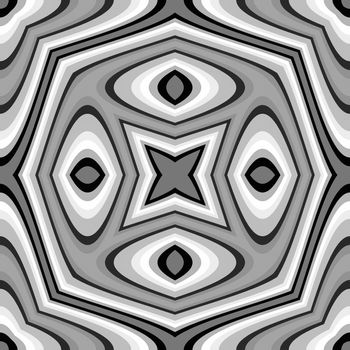 seamless mandala shape in black and white 