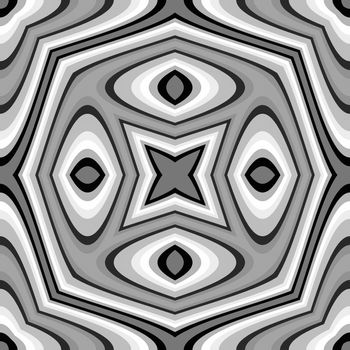 seamless mandala shape in black and white 