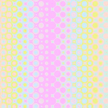 seamless retro texture of rings in pastel colors