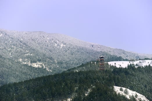 Observation point on the top of a hill.