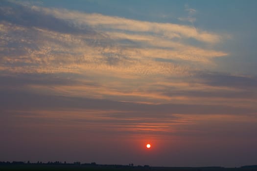 beautiful cloudscape on sunrise