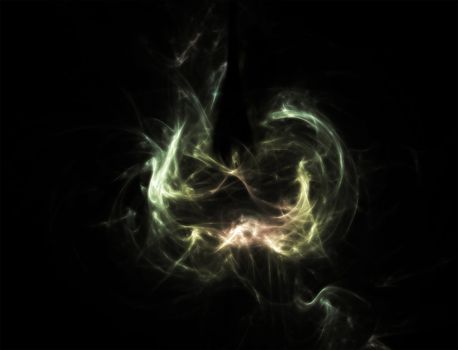 Abstract flowing wisp. colored smoke style.