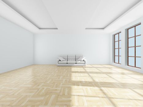 Interior of a living room. 3D image.