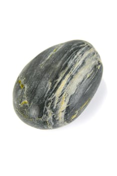 Black river rocks isolated against a white background