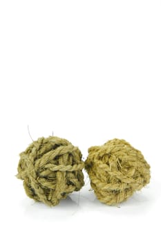 Decorative balls isolated against a white background