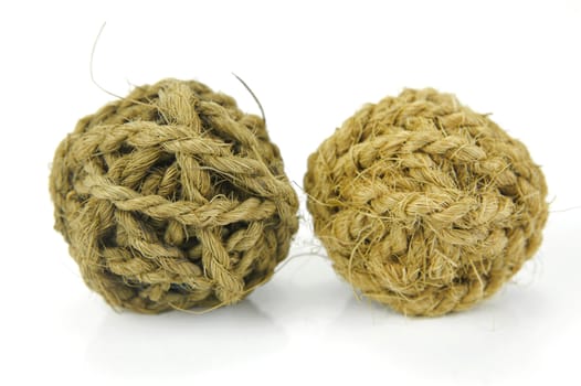 Decorative balls isolated against a white background