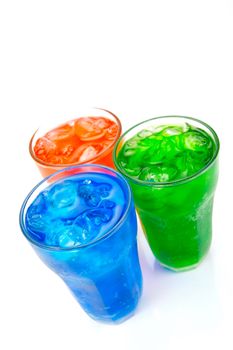 Soda drinks isolated against a white background