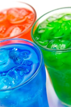 Soda drinks isolated against a white background