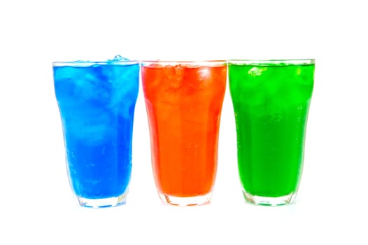 Soda drinks isolated against a white background