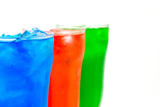 Soda drinks isolated against a white background