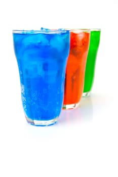 Soda drinks isolated against a white background