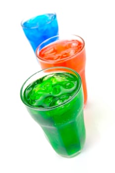 Soda drinks isolated against a white background