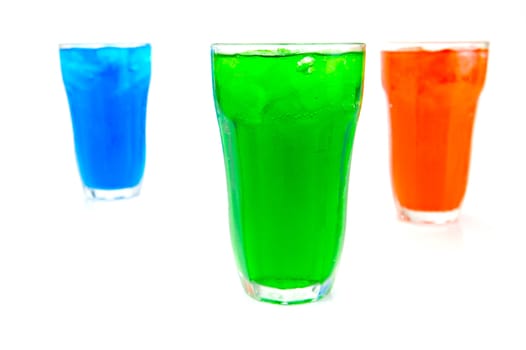 Soda drinks isolated against a white background