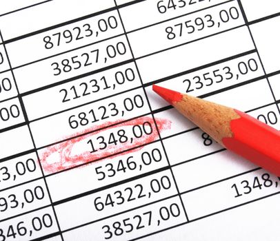 business numbers and pen showing growth accounting or financial success concept