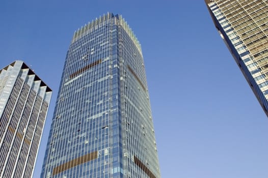 Skyscrapers in China, modern architecture in Shenzhen - business city in Guangdong province.