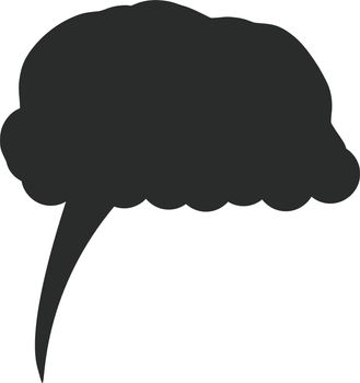 Thought or speech bubble. Could be used as a text space or in a comic strip