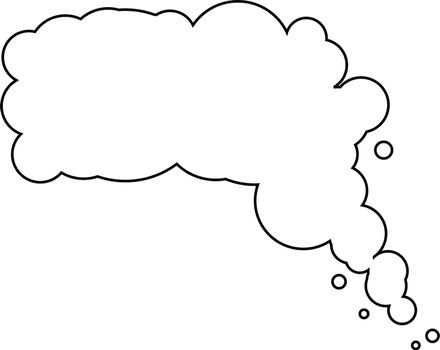 Thought or speech bubble. Could be used as a text space or in a comic strip