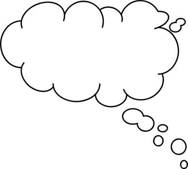 Thought or speech bubble. Could be used as a text space or in a comic strip