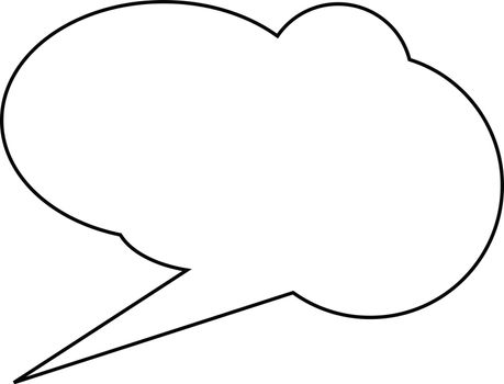 Thought or speech bubble. Could be used as a text space or in a comic strip