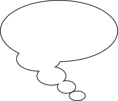 Thought or speech bubble. Could be used as a text space or in a comic strip