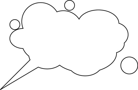 Thought or speech bubble. Could be used as a text space or in a comic strip