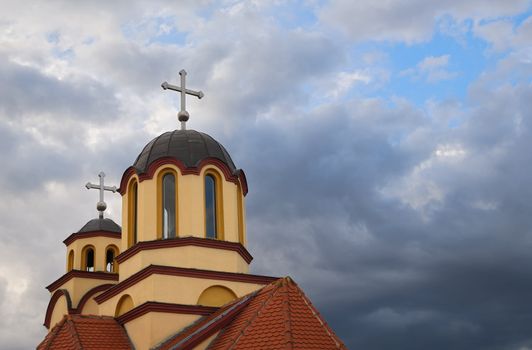 Orthodox church with sky in background.