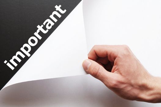 important news concept with hand holding paper