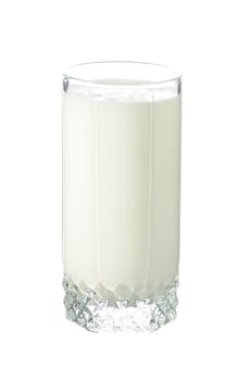 glass with milk isolated on white background
