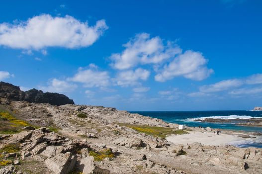 rocks on the beach of Stintino in Sardinia