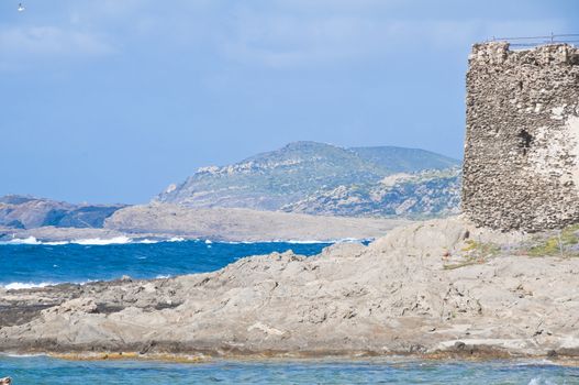 rocks on the beach of Stintino in Sardinia
