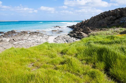 rocks on the beach of Stintino in Sardinia