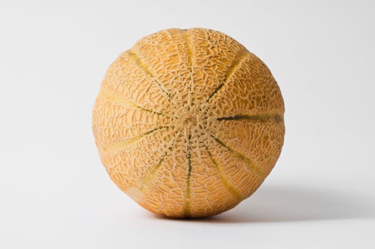 melon yellow on white background