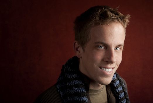 Portrait of a handsome young blonde man
