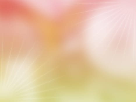 Abstract yellow and pink composition with stars