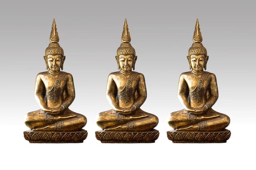 isolate three image of Buddha