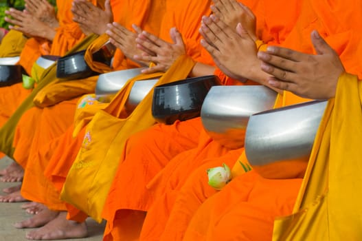 Thai monk in action