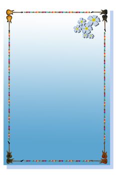 note paper in music style