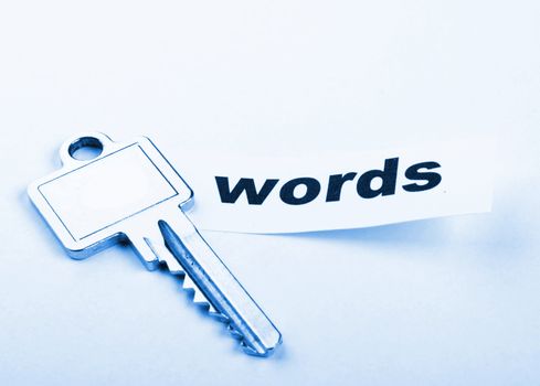 keywords metadata or seo concept with key and word