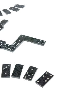 Dominoes isolated on white background.