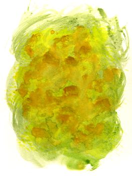 green, yellow, brown watercolor, abstract background hand painted (self made)