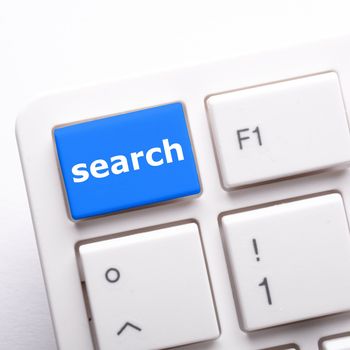 internet search concept with word and key on keyboard