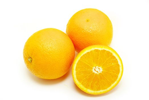   fresh orange isolated on white