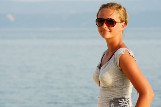 young girls in Croatia beach