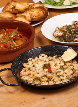 Assortment of various Spanish traditional tapa starters