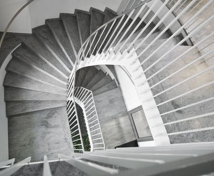 Staircase with retro Architecture