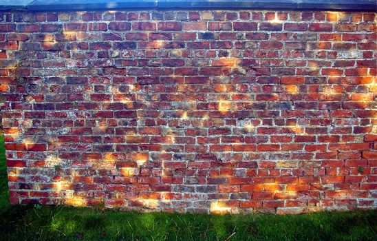A brick wall, Dunham park, Cheshire, England