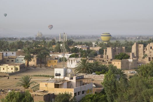 Balloon ride over The Nile Valley and The Valley Of The Kings at Luxor, Egypt