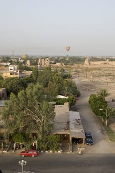 Balloon ride over The Nile Valley and The Valley Of The Kings at Luxor, Egypt