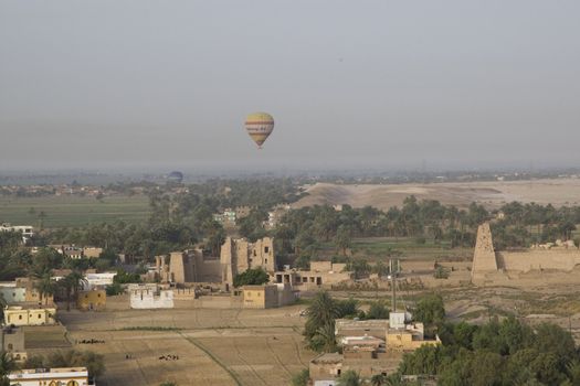 Balloon ride over The Nile Valley and The Valley Of The Kings at Luxor, Egypt