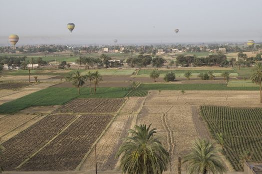 Balloon ride over The Nile Valley and The Valley Of The Kings at Luxor, Egypt